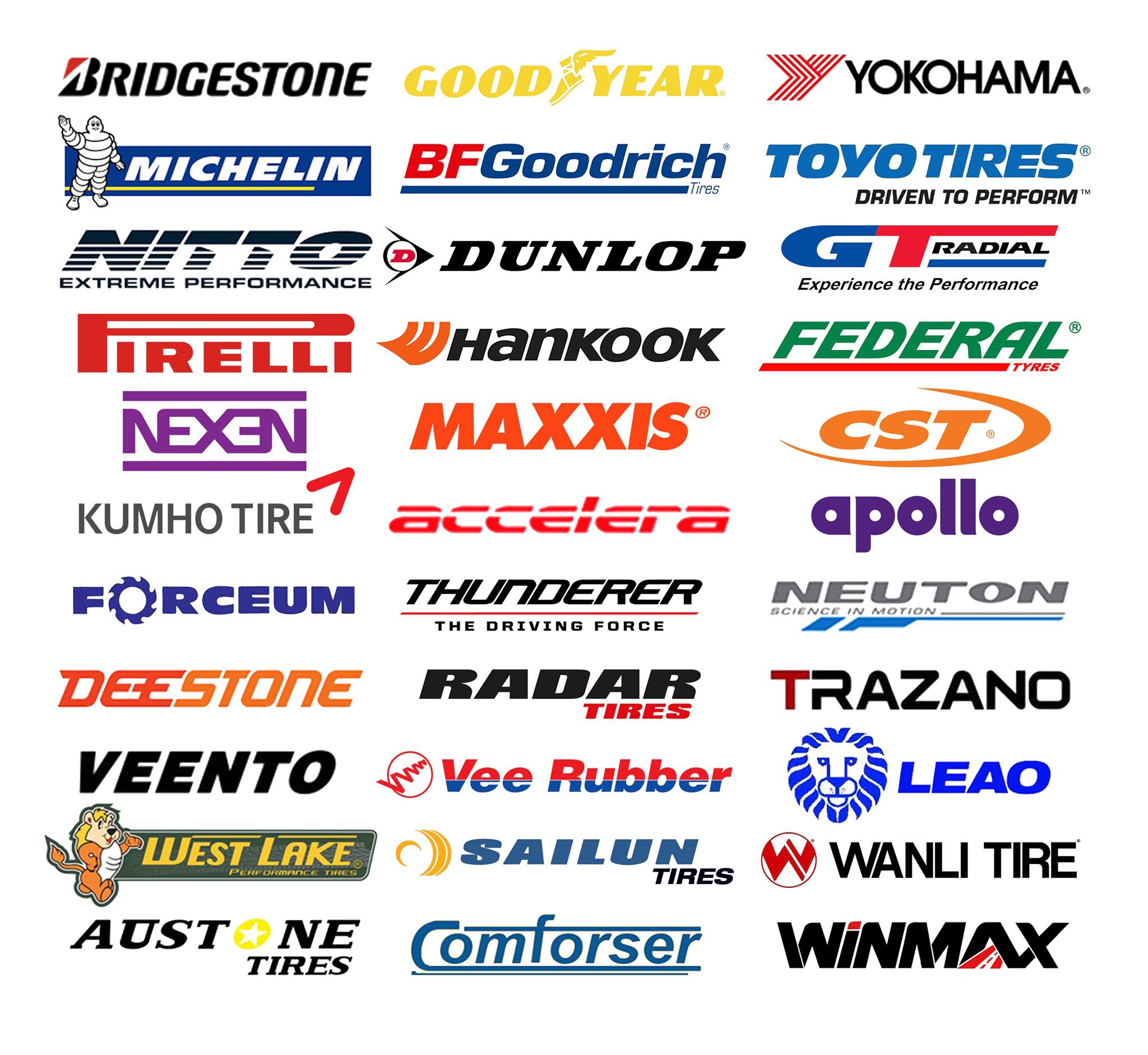 أنواع مختلفة من السيارات ولكل منها إطاراتها المناسبة