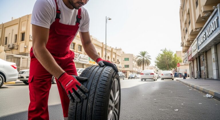 فني من ماي سيارتي يصل لتقديم المساعدة على الطريق